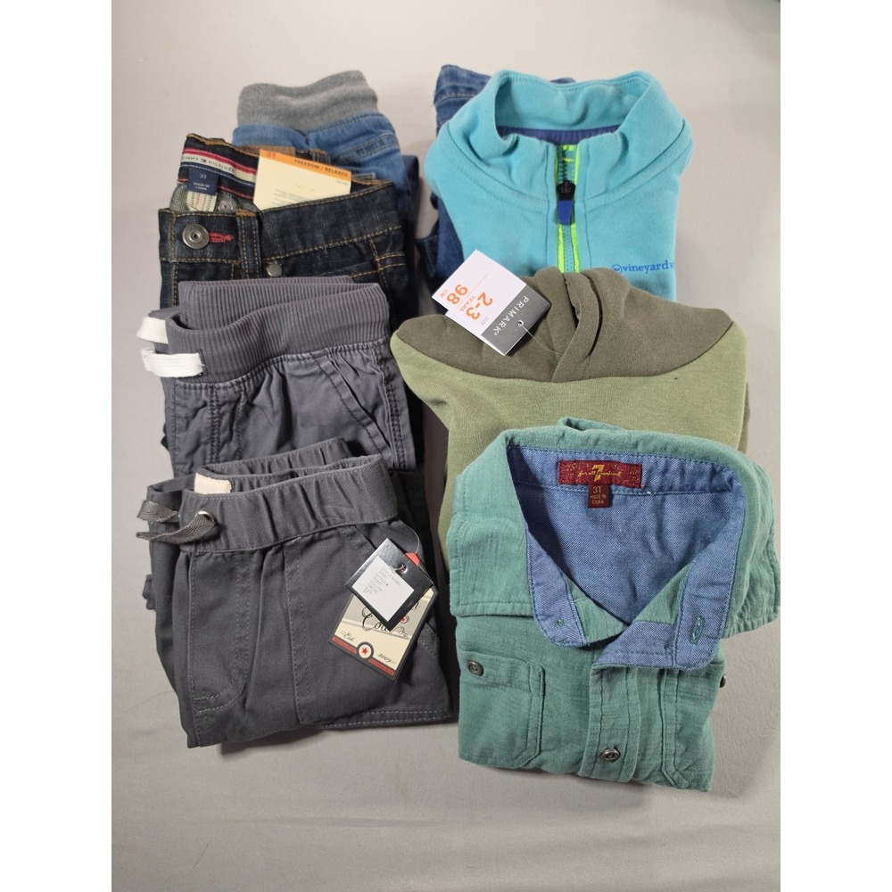 Boys 3T Clothing Lot 9pc Vineyard Vines Tommy Hilfiger 7 For All Mankind Pants